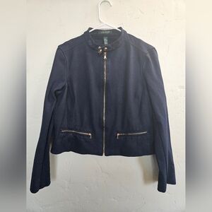 Ralph Lauren Navy Cropped Jacket